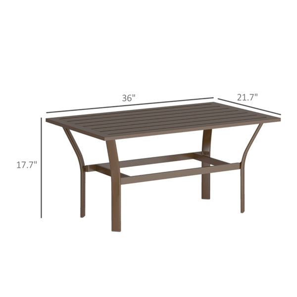 Brown Top Coffee Table 36" L x 21.7" W x 17.7" H