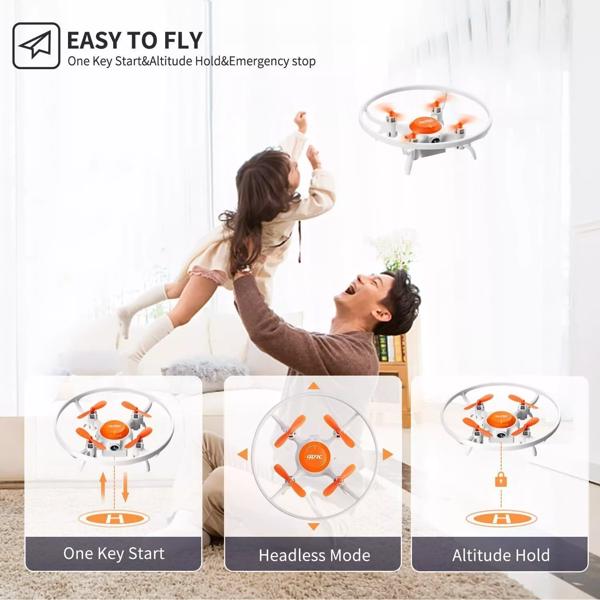 orange 4DRC V5 Kids and Beginners Mini RC Drone V5 RC Quadcopter with 1080P HD Wide Angle Camera,Drones suitable for children and beginners