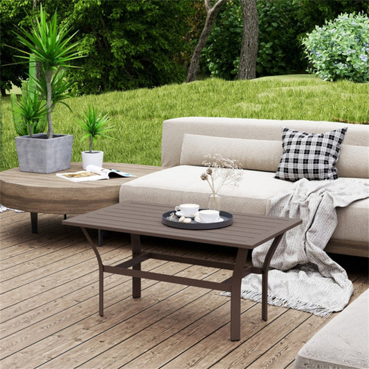 Brown Top Coffee Table 36" L x 21.7" W x 17.7" H