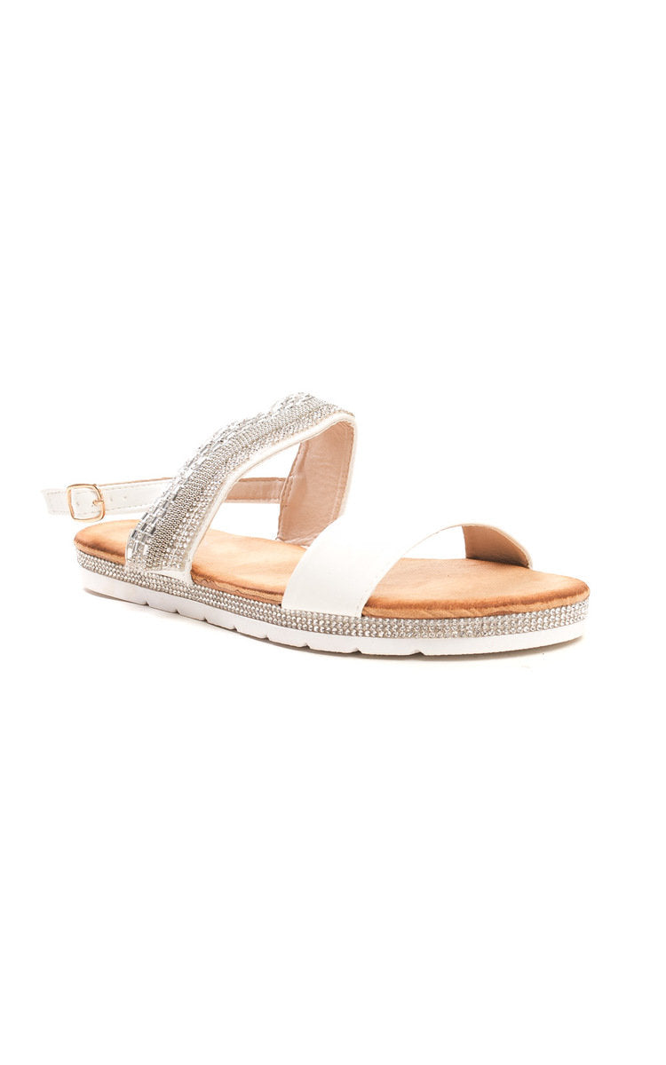 Double Strapped Embellished Sandals