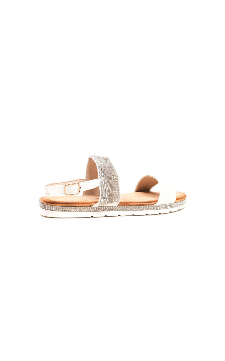 Double Strapped Embellished Sandals