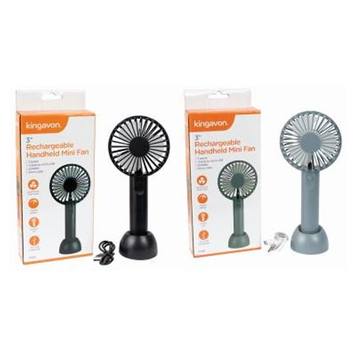 3" RECHARGEABLE HANDHELD MINI FAN Kingavon